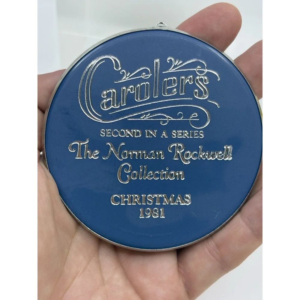 Vintage Hallmark Norman Rockwell Cameo Series Christmas Ornament 1981 Carolers